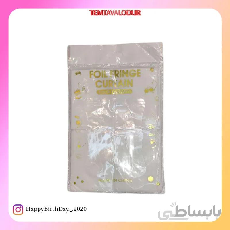 پرده متالایز دیسکویی سفید