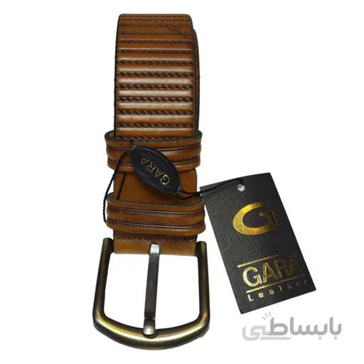 کمربند چرم گاومیش مارک GARA
