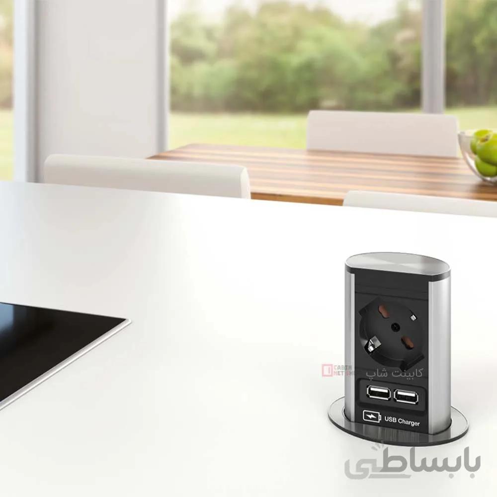 پریز توکار کابینتی آسانسوری استیل باخمن Bachmann آلمان