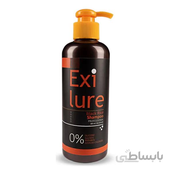 شامپو بدون سولفات Exilure مدل Black Rice حجم 300 میل