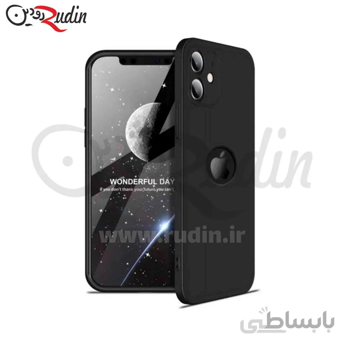 کاور ۳۶۰ درجه مدل GKK مناسب iphone 12 Pro Max مشکی دور مشکی