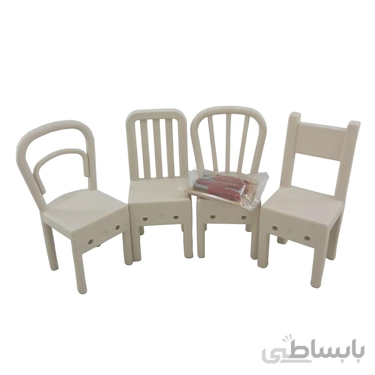 آویز حوله آریاسام طرح صندلی کد 1281 مجموعه 4 عددی
