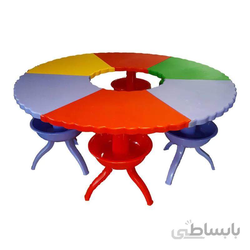میز کودک گرد چند تکه