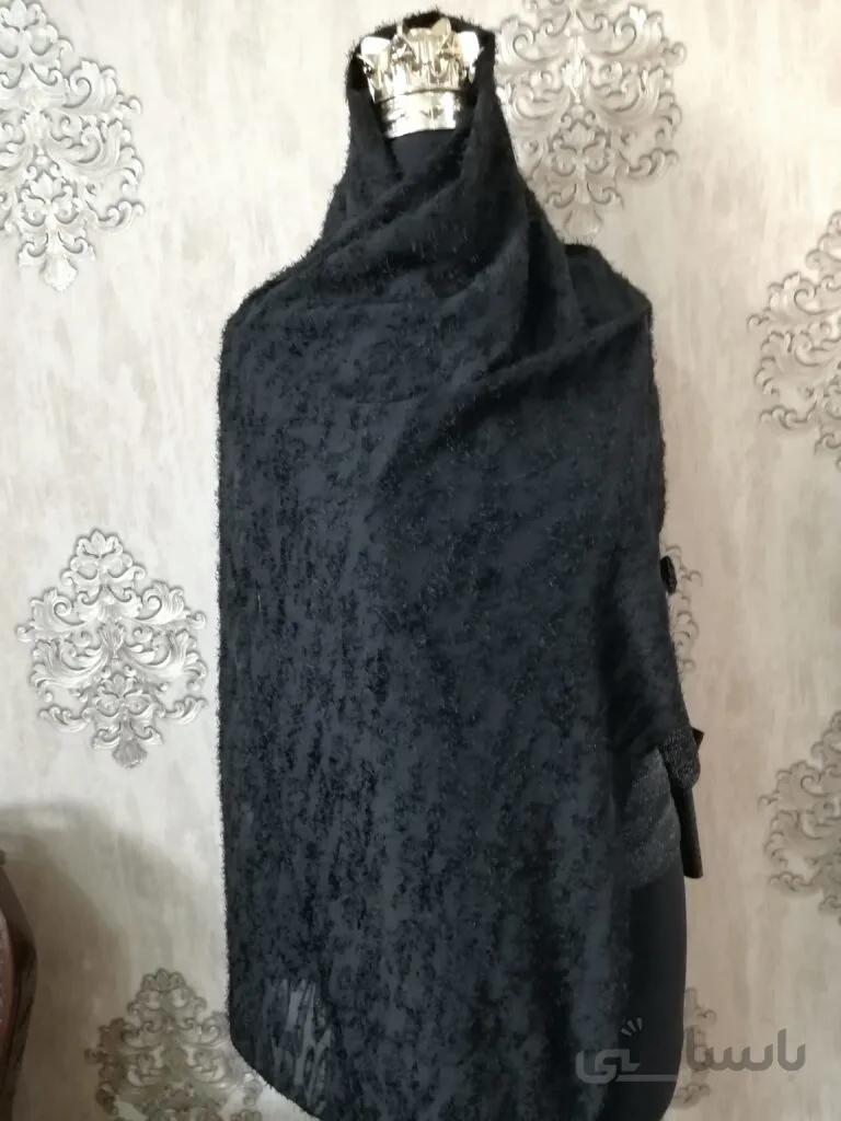 شال حریر پرزی منگوله دار کد 02