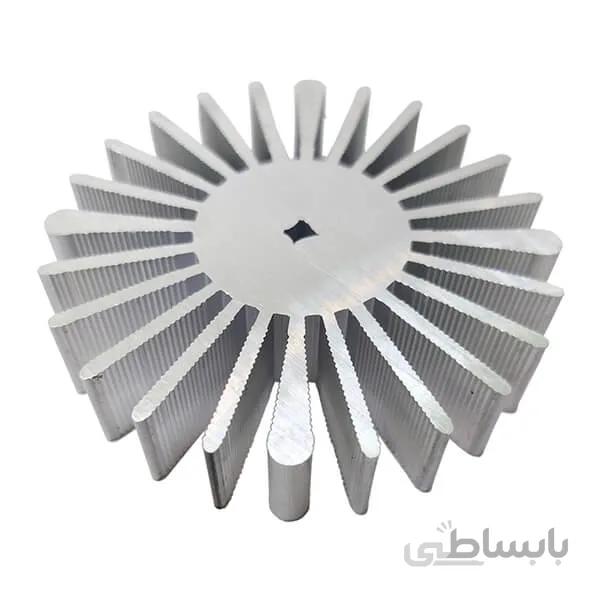هیت سینک 24 پره الومینیومی گرد 70x15mm