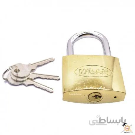 قفل آویز برنجی 63 طلایی نولان