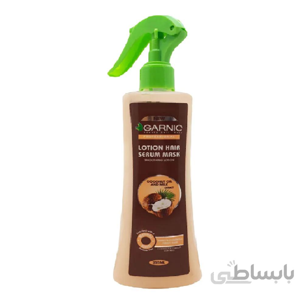 اسپری حالت دهنده سرم ماسک عصاره نارگیل گارنیک مدل Coconut Milk حجم 250 میلی لیتر