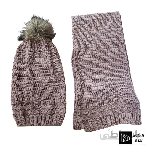 شال و کلاه بافت مدل shk82 ا Textured scarf and hat shk82