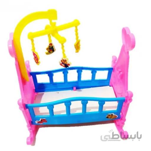 گهواره عروسک نی نی کوچولو با تشک پارچه ای