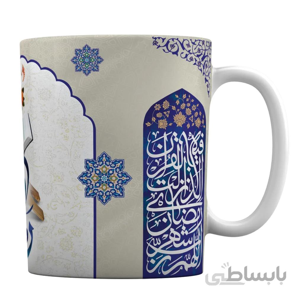 ماگ با طرح هنری رمضان الکریم کد 1-180