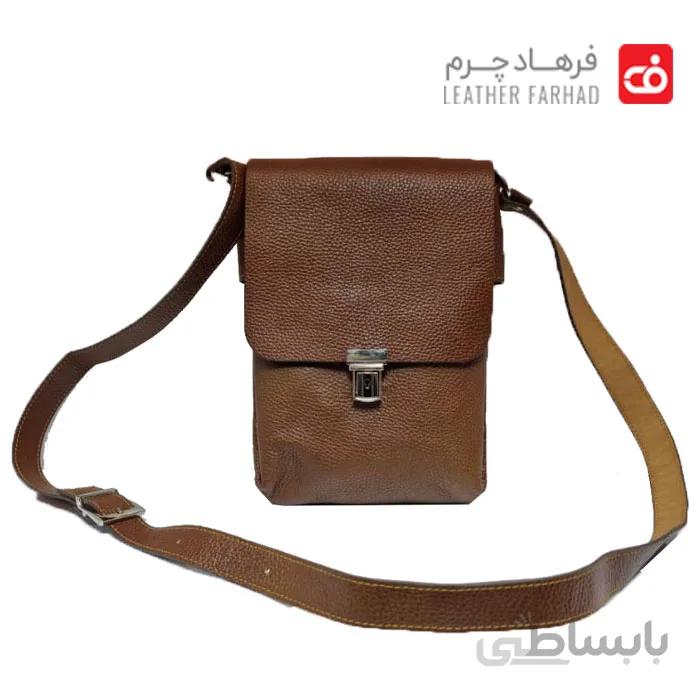 کیف دوشی قفلی اسپورت چرم طبیعی تبریز