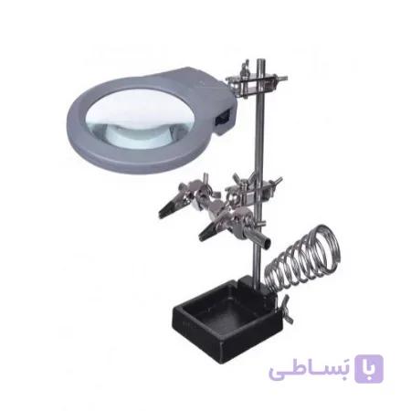 گیره مونتاژ ذره بین دار بزرگ به همراه پایه هویه مدل ZD-10M