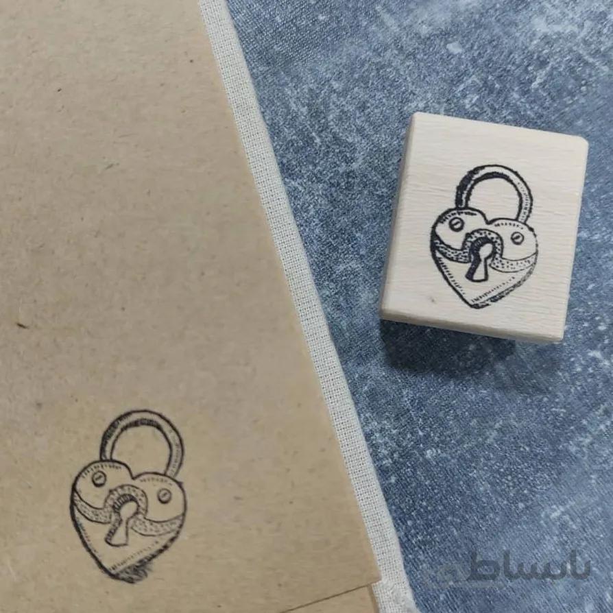 مهر طرح قفل قلب ولنتاین