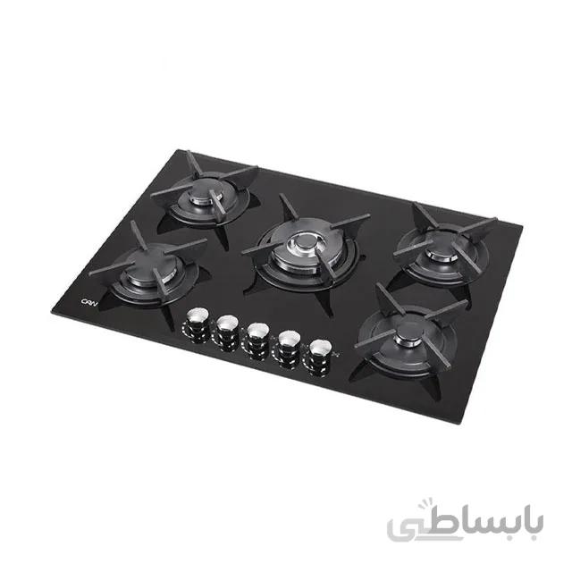 اجاق گاز ۵ شعله شیشهای کن مدل ۵۰۱G ا Can Gas Hob model 501G