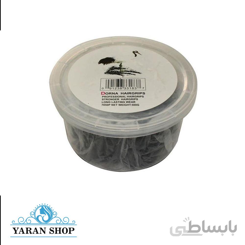 سنجاق مو گیر سر شینیون سایز بزرگ درنا مشکی 500 گرم