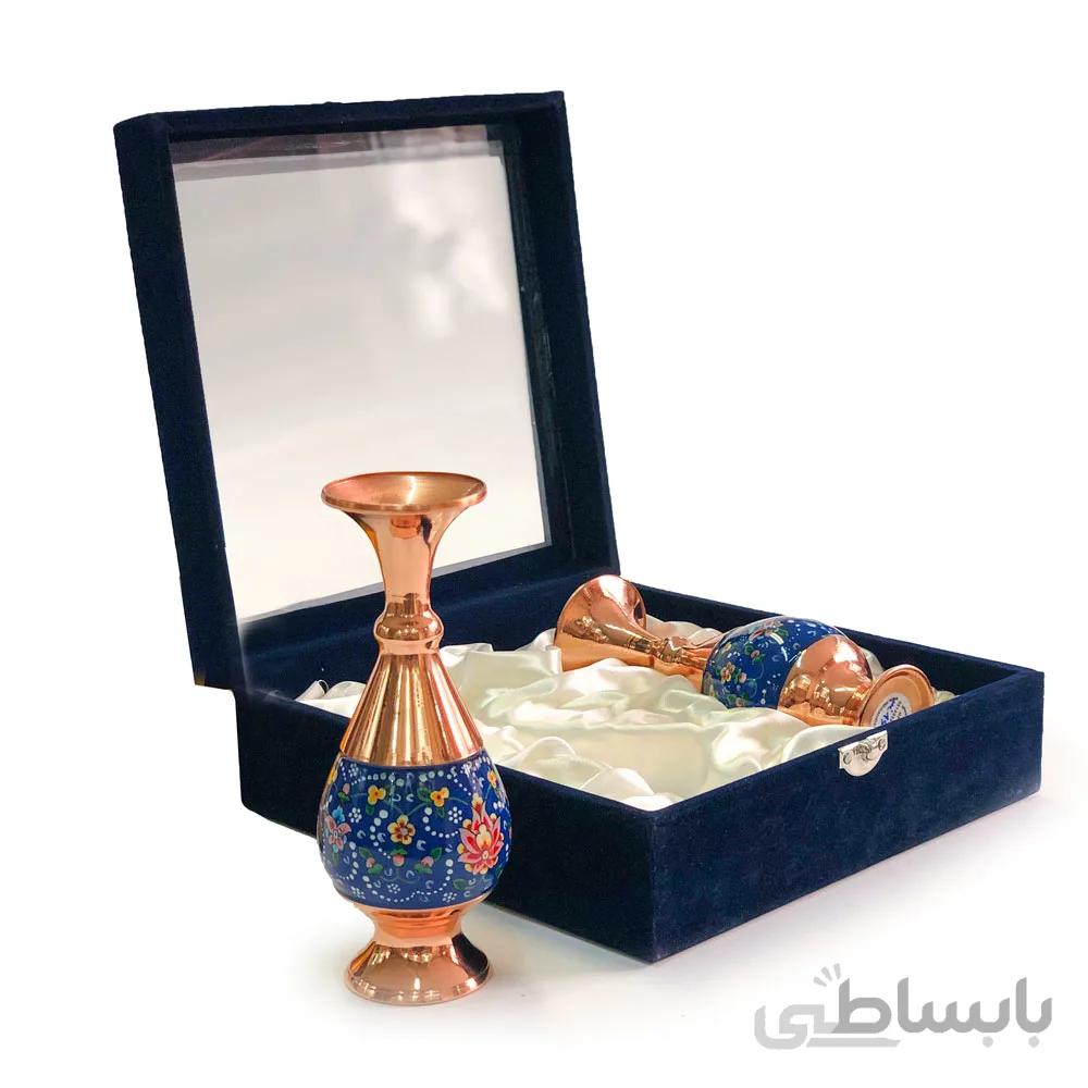 ست گلدان مس و پرداز 16 سانتی
