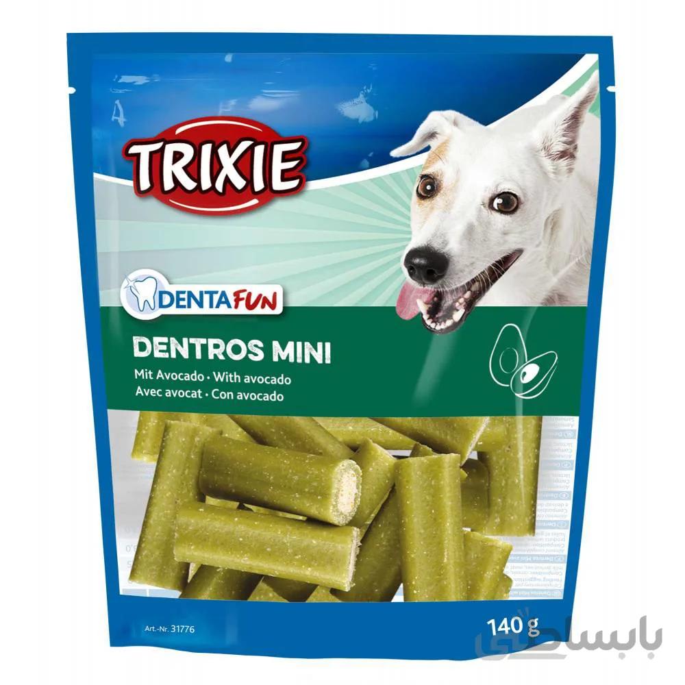تشویقی سگ تریکسی مدل Mini Dentros طعم اووکادو وزن 100 گرم