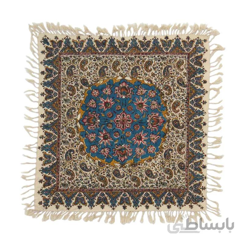 رومیزی قلمکار مربعی اعلا سایز 60*60 سانتی متر طرح ترنج کد s41