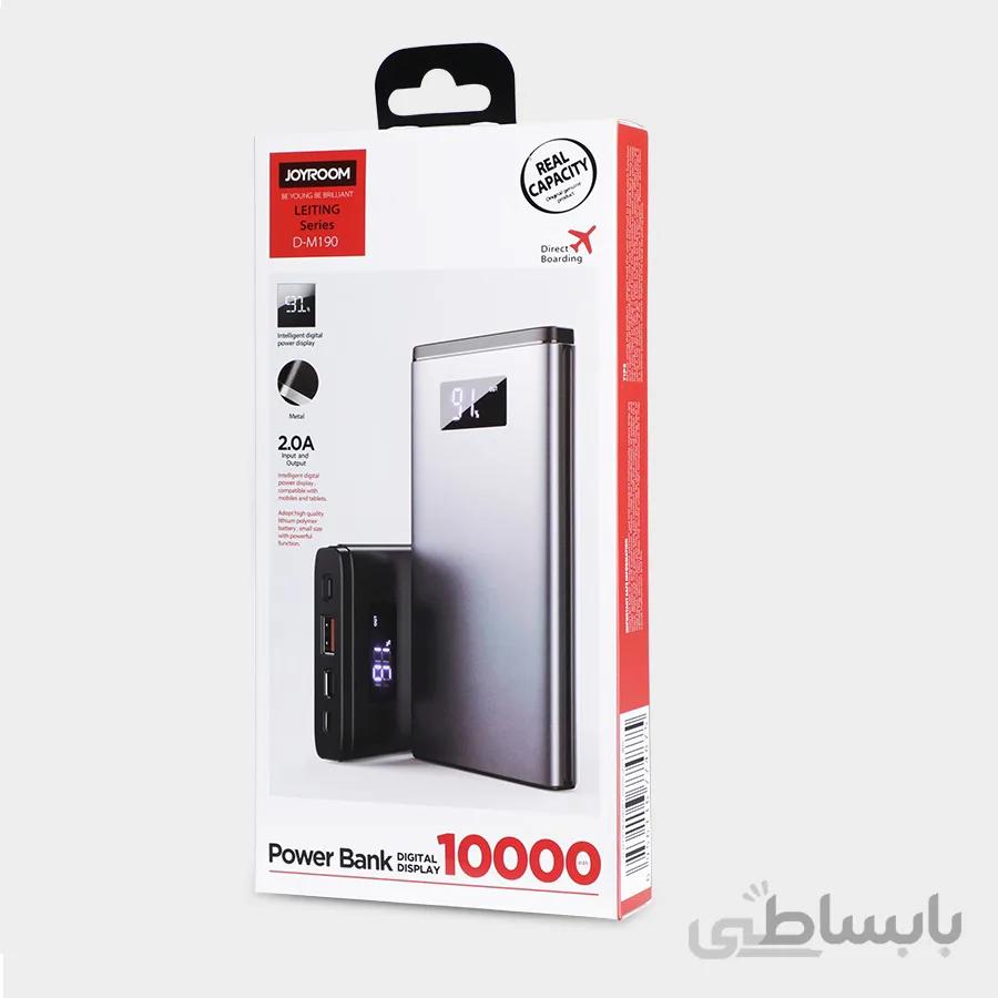 شارژر همراه جوی روم مدل D-M190 ظرفیت ۱۰۰۰۰ میلی آمپر ساعت