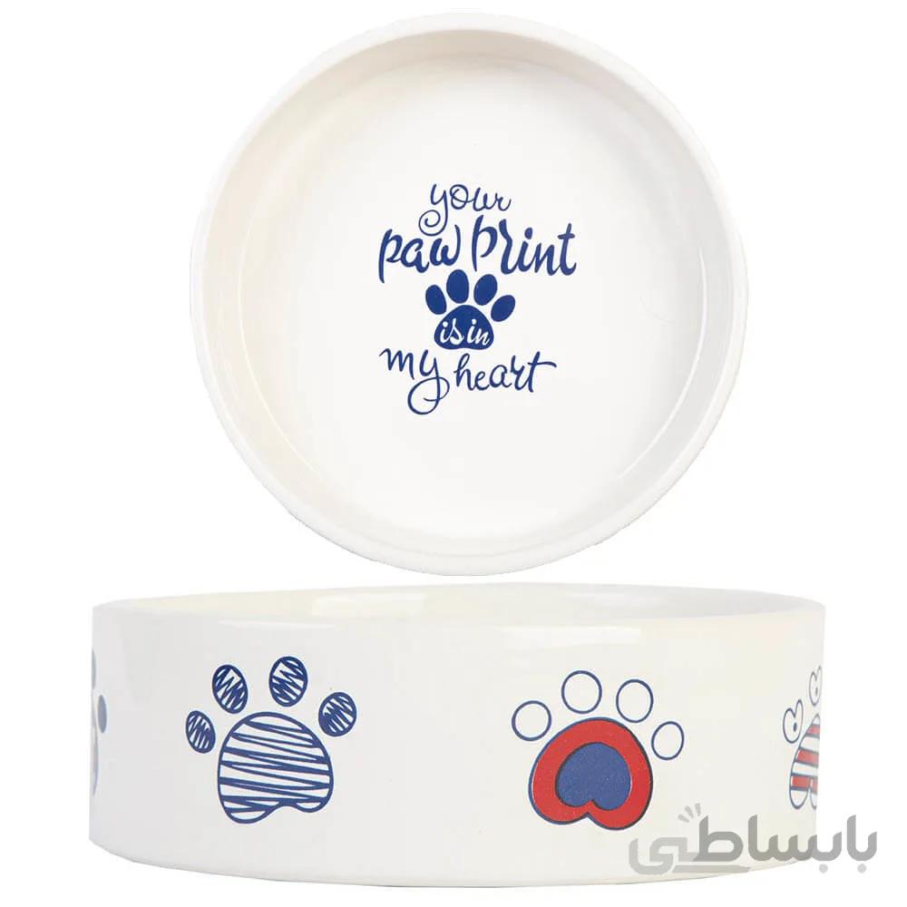 ظرف اب و غذای سرامیکی مخصوص سگ و گربه کد 001 ا Water and Food Ceramic Bowl for Cats and Dogs Code001