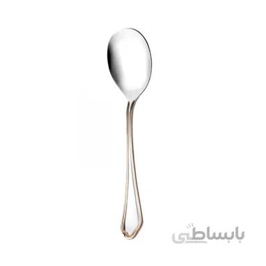 قاشق سالاد ناب استیل مدل ونیز (دور طلا)