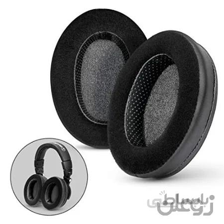 Brainwavz Hybrid Memory Foam Earpad - Black PU/Velour - Suitable for Large Over The Ear Headphones - AKG, HifiMan, ATH, Philips, Fostex