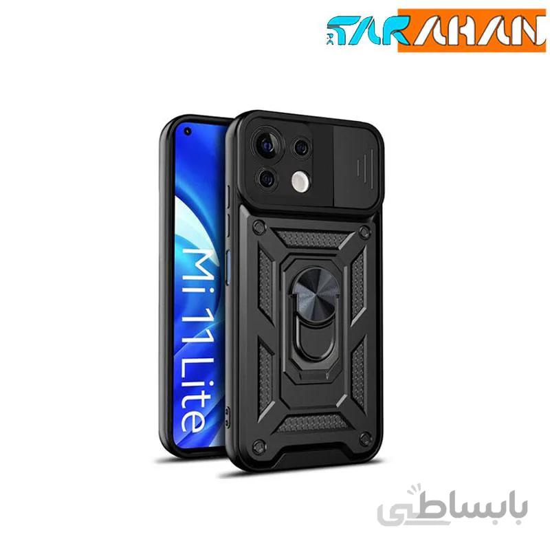 قاب ضد ضربه شیایومی Mi 11 Lite به همراه محافظ کشویی لنز و هولدر کد X03