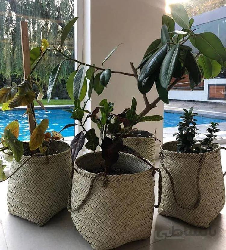 گلدان حصیری کد ۱۰۱۴۹۶