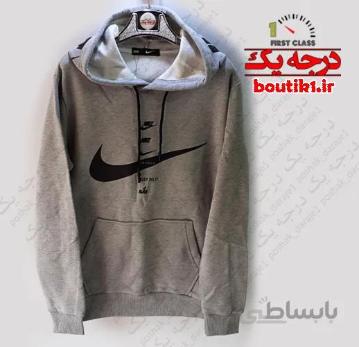 هودی دورس 3 نخ ضخیم چاپدار خاکستری