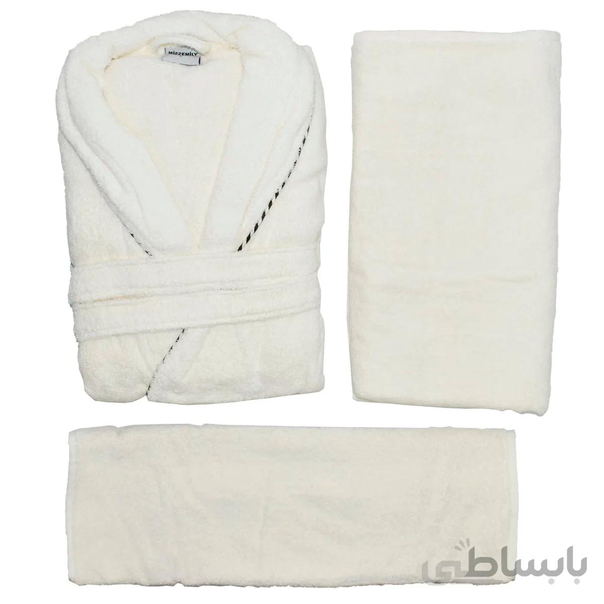 سرویس حوله پالتویی 3 تکه میس امیلی کد 75630