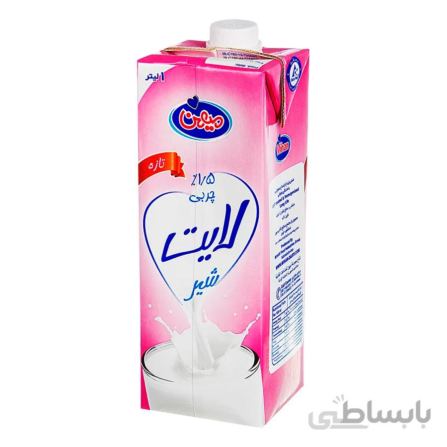 شیر یک لیتری کم چرب 1.5% چربی اسکوئر میهن باکس 10 عددی