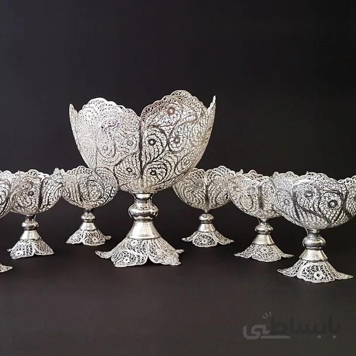 ست آجیل خوری ملیله کاری کد ۱۰۴۴۲