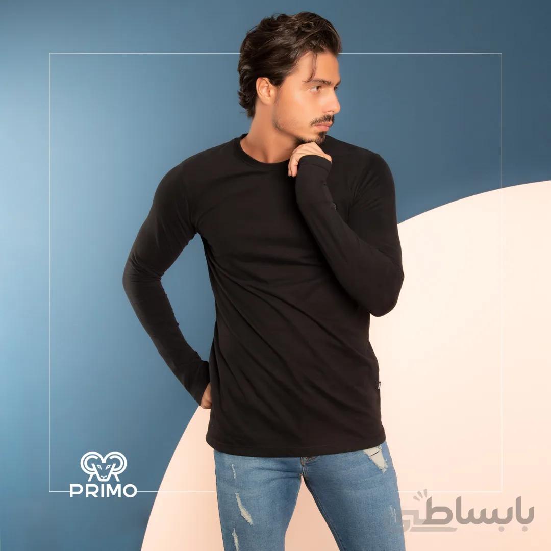 تیشرت پنبه مردانه مدل آستین بلند 513204