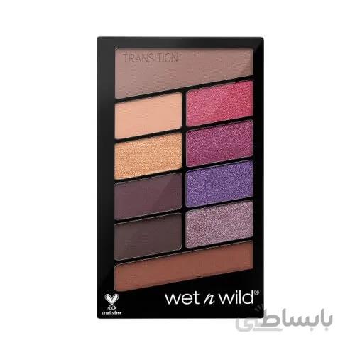 پالت سایه 10 رنگ وت اند وایلد مدل E761B – V.I.Purple مشابه نوروینا آناستازیا