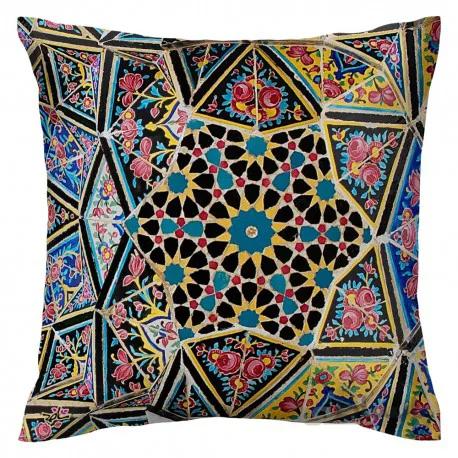 کوسن کاشی مقرنس کبود