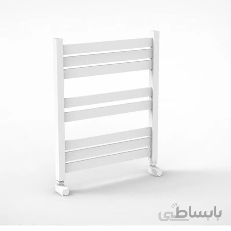 حوله خشک کن استیل فلت سفید مستطیلی