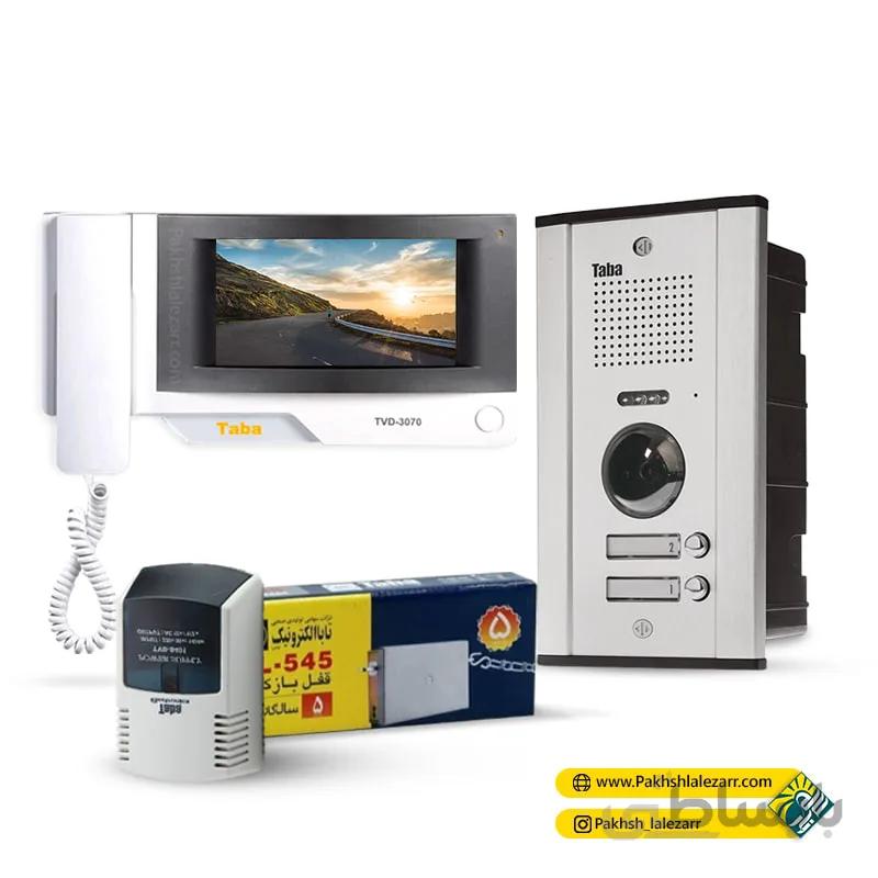پکیج کامل آیفون تصویری مانیتور 7 اینچ مدل 3070 و پنل ثمین تابا الکترونیک