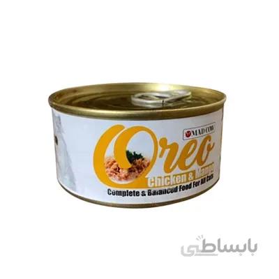 كنسرو MadCow تهيه شده از مرغ و انبه مخصوص گربه بالغ - 120 گرم