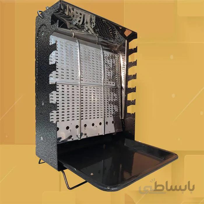 کباب پز گازی بدون دود ا * دارای جای 7 عدد سیخ به صورت همزمان * قابلیت نصب موتور گردان * بدون دود *قابل استفاده در داخل اتاق ، بالکن و اشپزخانه *قابل استفاده با گازشهری و کپسولی *قابل استفاده در مسافرت