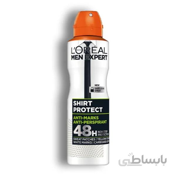 اسپری ضدتعریق لورئال مردانه ۲۵۰میل مدل Shirt Protect