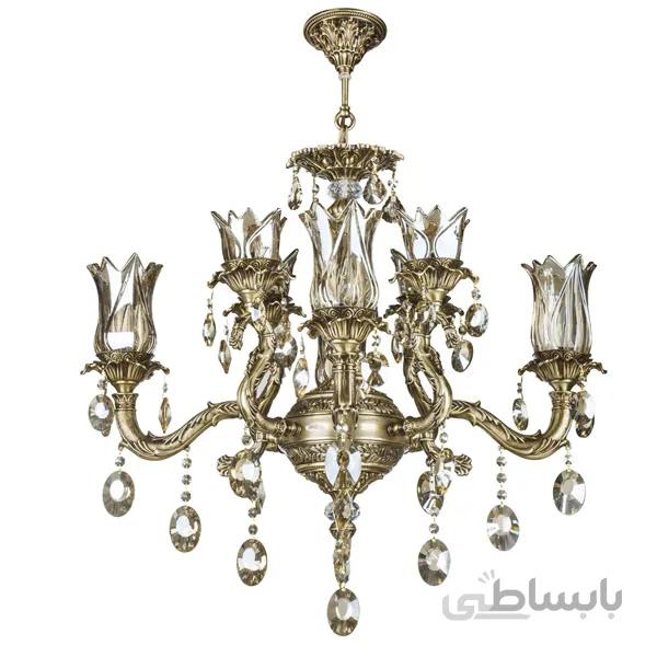 لوستر دایکاست چشمه نور 8 شعله کد M3561/4-4-A آنتیک