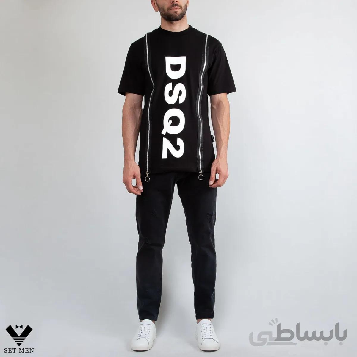 تیشرت یقه گرد بغل زیپ tg221 D2