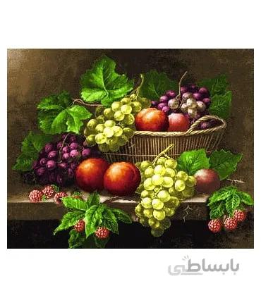 نخ و نقشه تابلو فرش گل کد 107