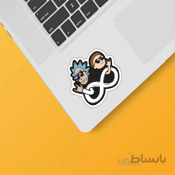 استیکر لپ تاپ طرح Rick&Morty 04