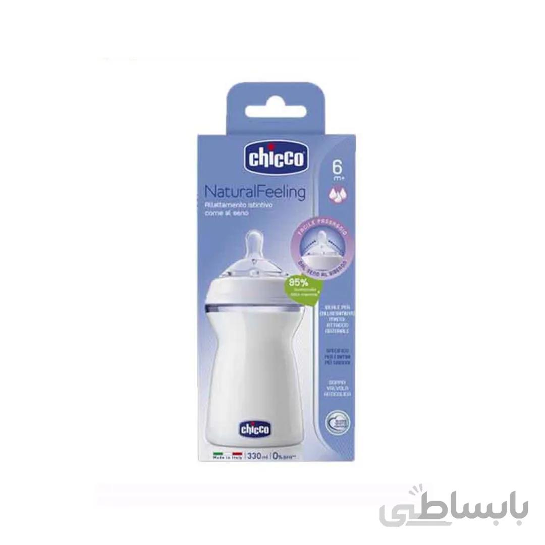 شیشه شیر 6 ماهگی چیکو 330 میلی لیتر Chicco Natural Feeling