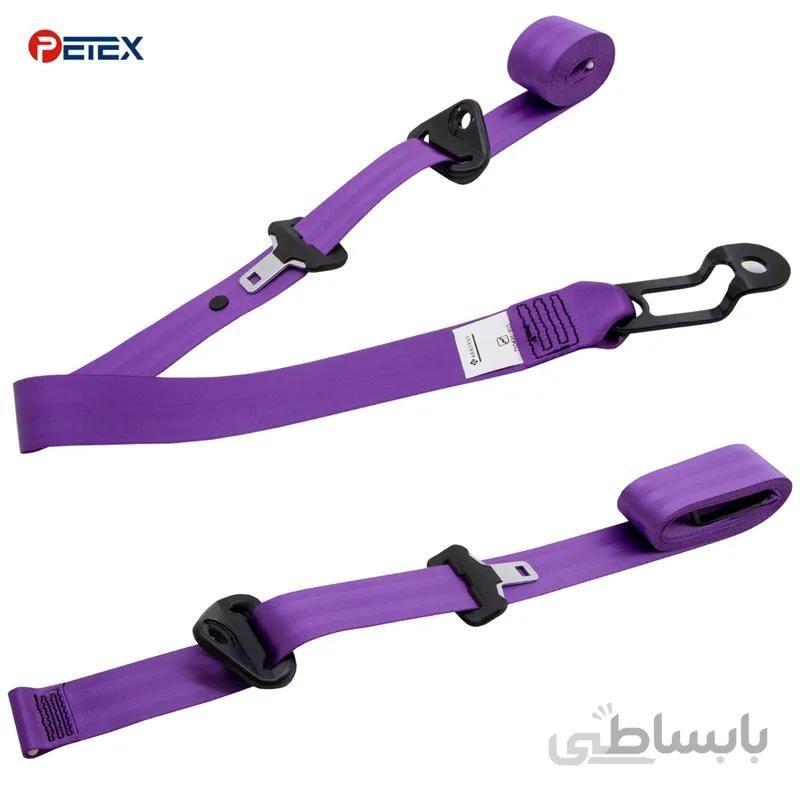 نوار کمربند ایمنی تکمیل شده جلو پژو ۲۰۶ ، پژو ۲۰۷ و رانا رنگ بنفش بسته ۲ عددی