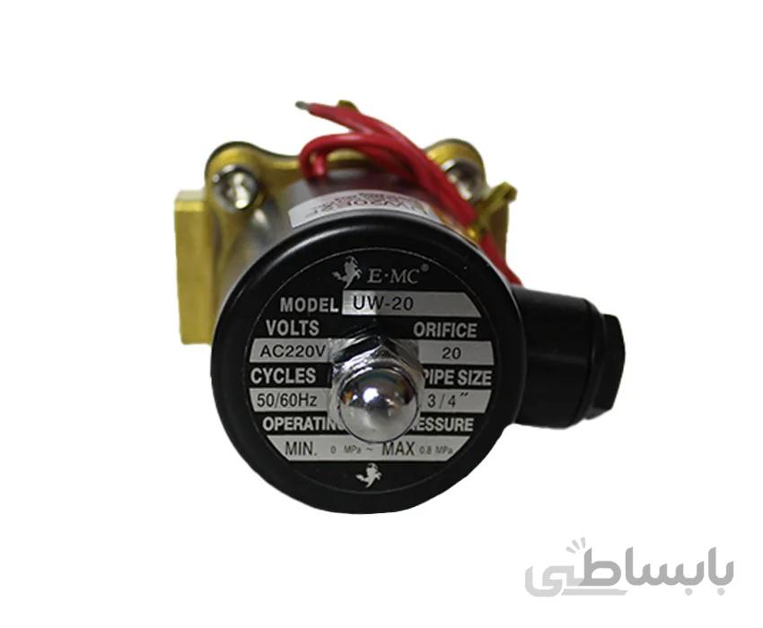 شیر برقی برنجی دیافراگمی 3/4 اینچ EMC مدل UW20E2F