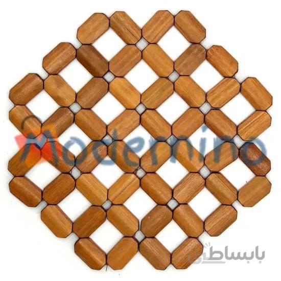 زیر قابلمه ای بامبو طرح هشت ضلعی