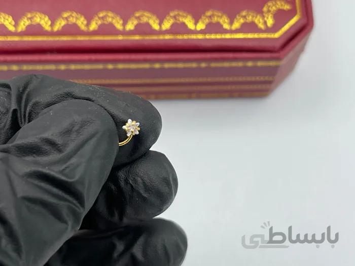 پیرسینگ بینی ستاره پایه خم طلایی