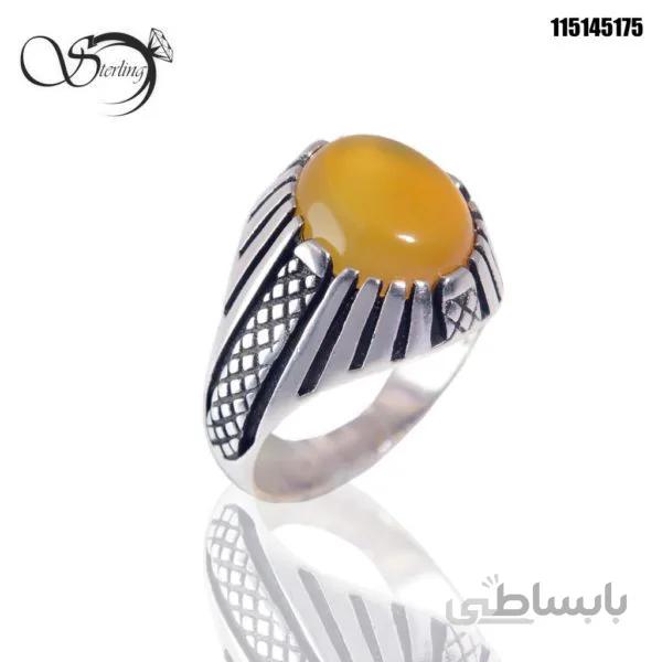 انگشتر نقره مردانه شرف الشمس کد:۱۵۵۵